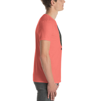 Unisex Softstyle T-Shirt (mandala with cross in the core | on front | GROWTH in black lettering)