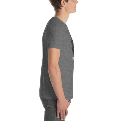 Unisex Softstyle T-Shirt (mandala with gold rim on front | PROTECTION in white lettering)