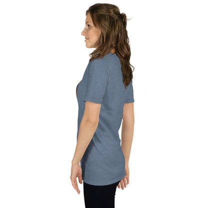 Unisex Softstyle T-Shirt (mandala with cross in the core | on front | GROWTH in black lettering)