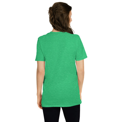 Unisex Softstyle T-Shirt (mandala with cross in the core | on front | GROWTH in black lettering)