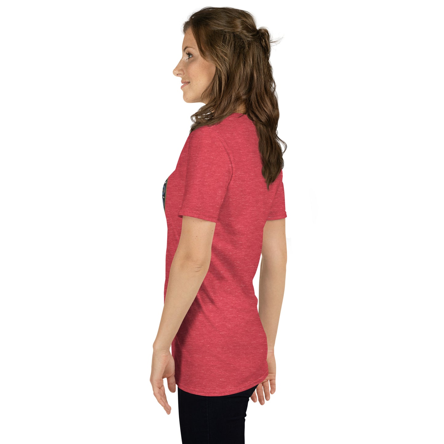 Unisex Softstyle T-Shirt (mandala with gold outer rim | on front | PROTECTION in black lettering)