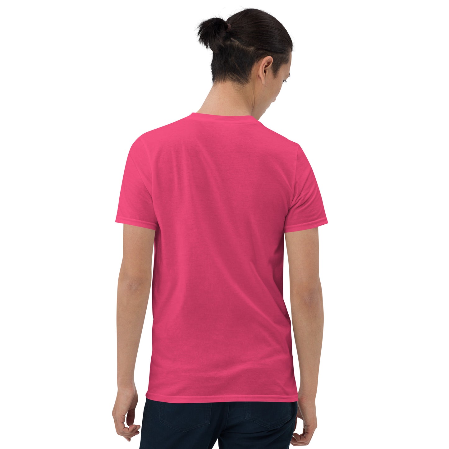 Unisex Softstyle T-Shirt (mandala with gold rim | on front | COMPASSION in black lettering)