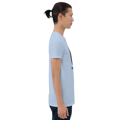 Unisex Softstyle T-Shirt (mandala with gold rim | on front | COMPASSION in black lettering)