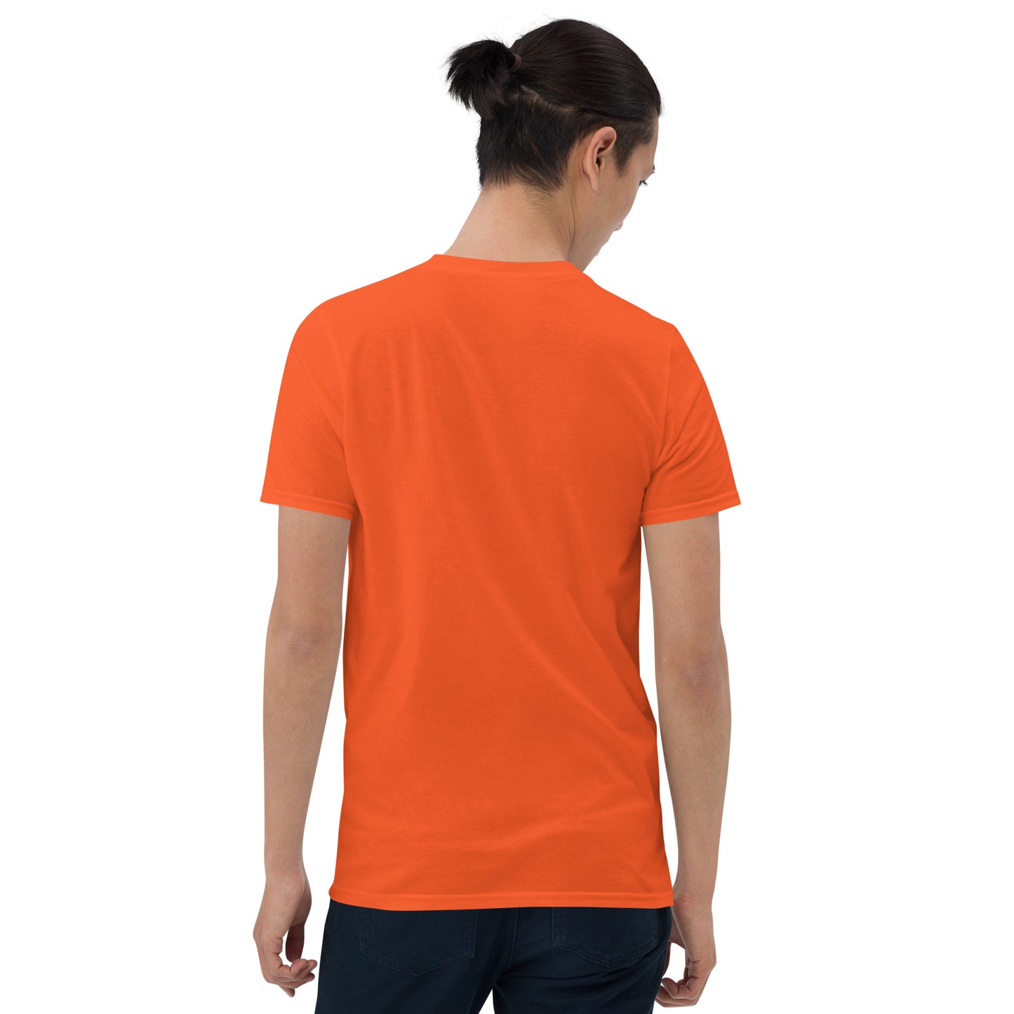 Unisex Softstyle T-Shirt (mandala with gold rim | on front | COMPASSION in black lettering)