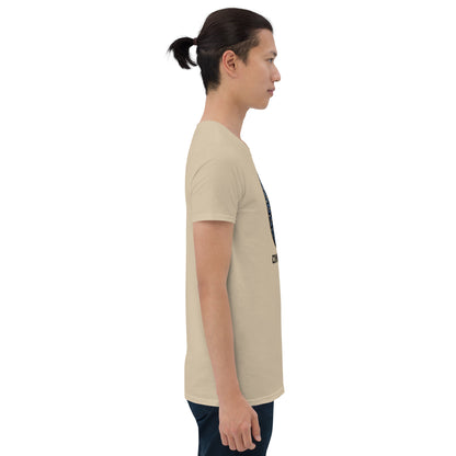 Unisex Softstyle T-Shirt (mandala with gold rim | on front | COMPASSION in black lettering)