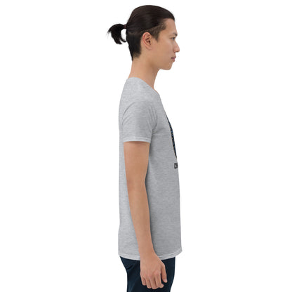 Unisex Softstyle T-Shirt (mandala with gold rim | on front | COMPASSION in black lettering)