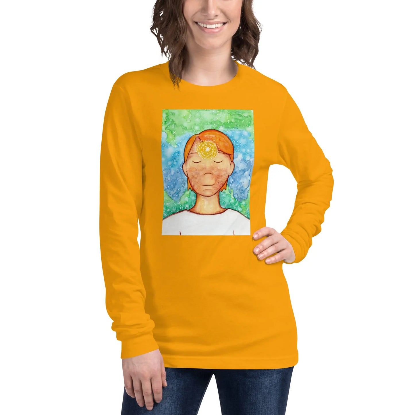 Unisex Long Sleeve Tee (the brow chakra)
