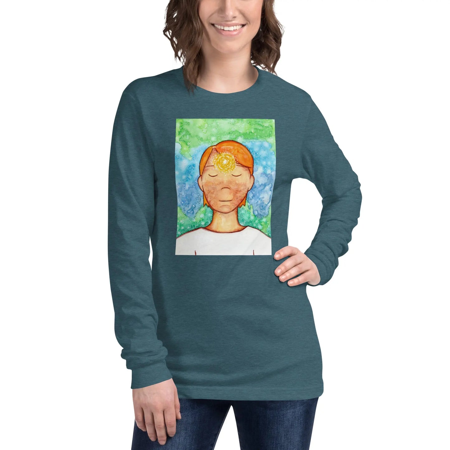 Unisex Long Sleeve Tee (the brow chakra)