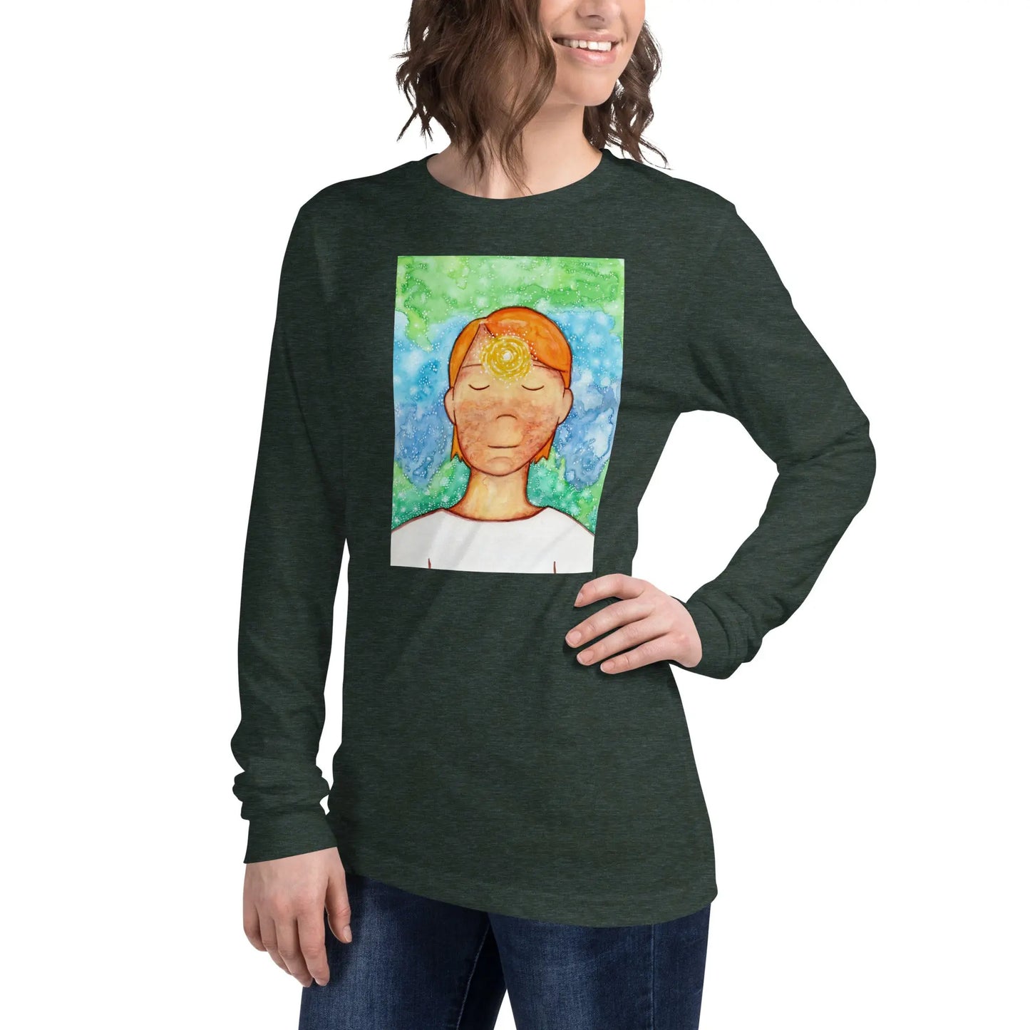 Unisex Long Sleeve Tee (the brow chakra)