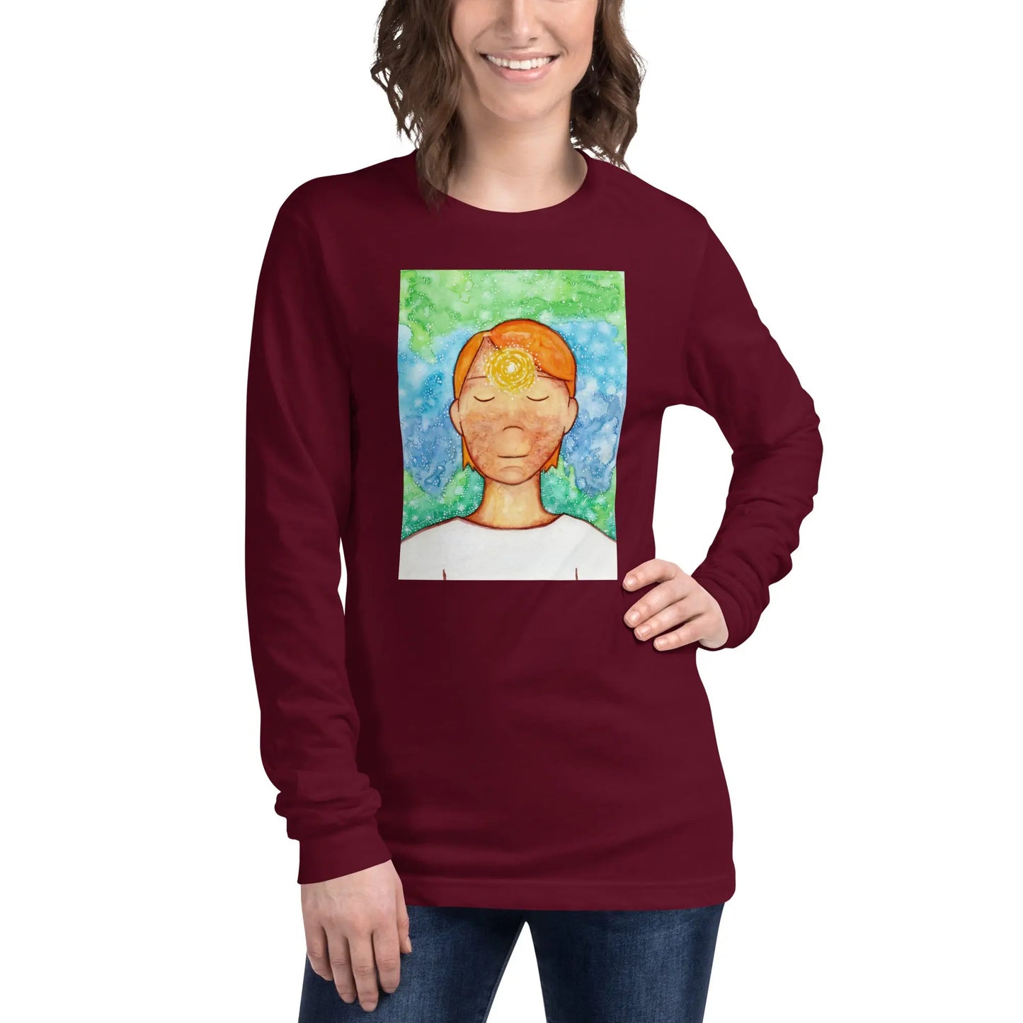 Unisex Long Sleeve Tee (the brow chakra)