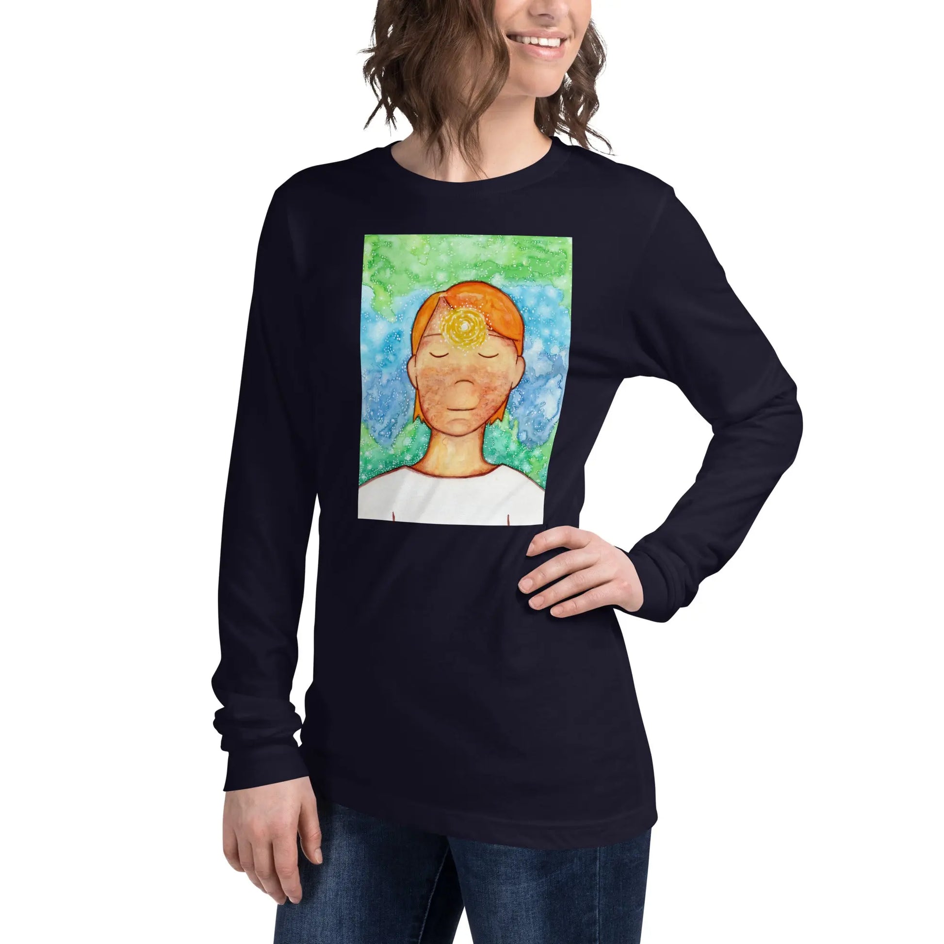 Unisex Long Sleeve Tee (the brow chakra)