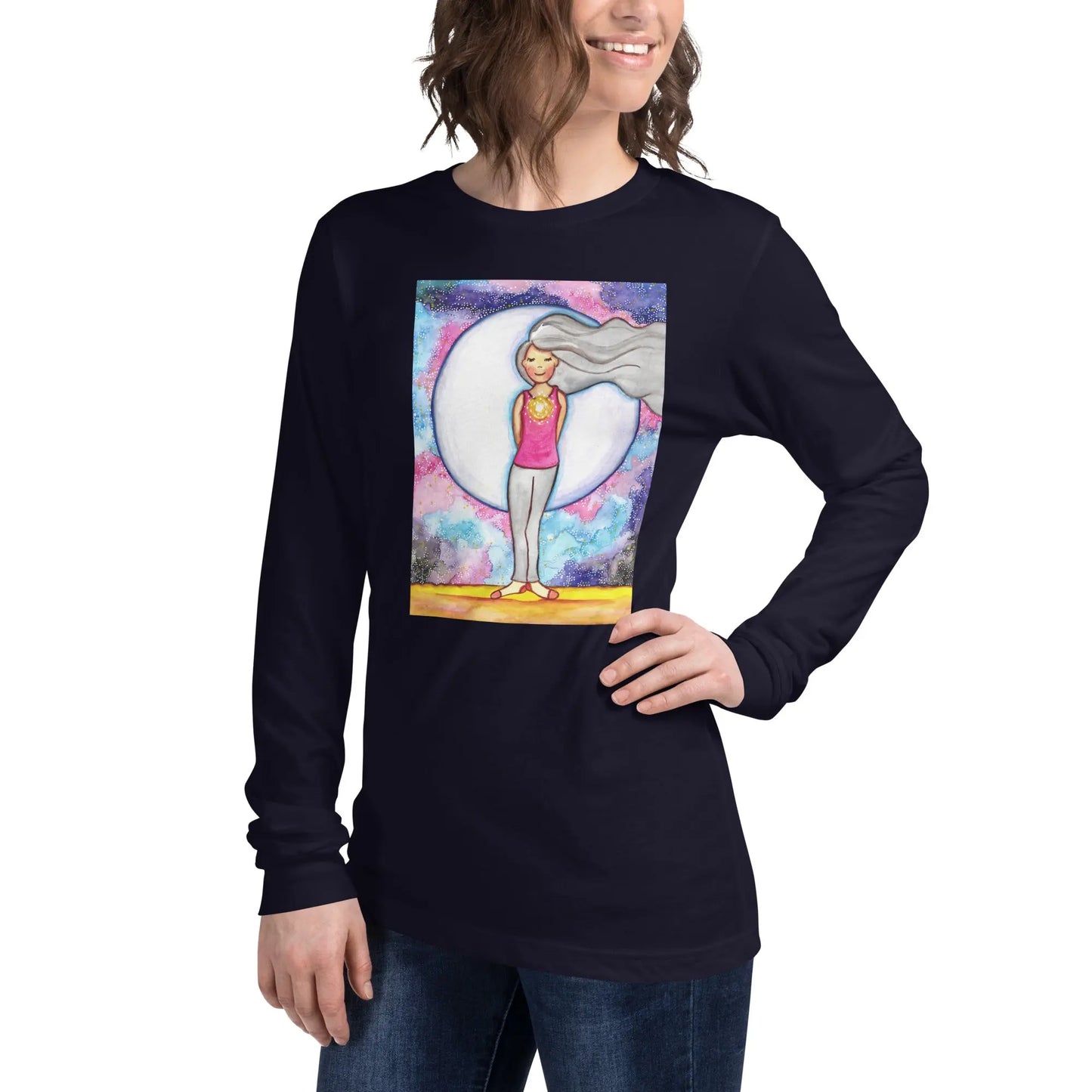 Unisex Long Sleeve Tee (the crown chakra)