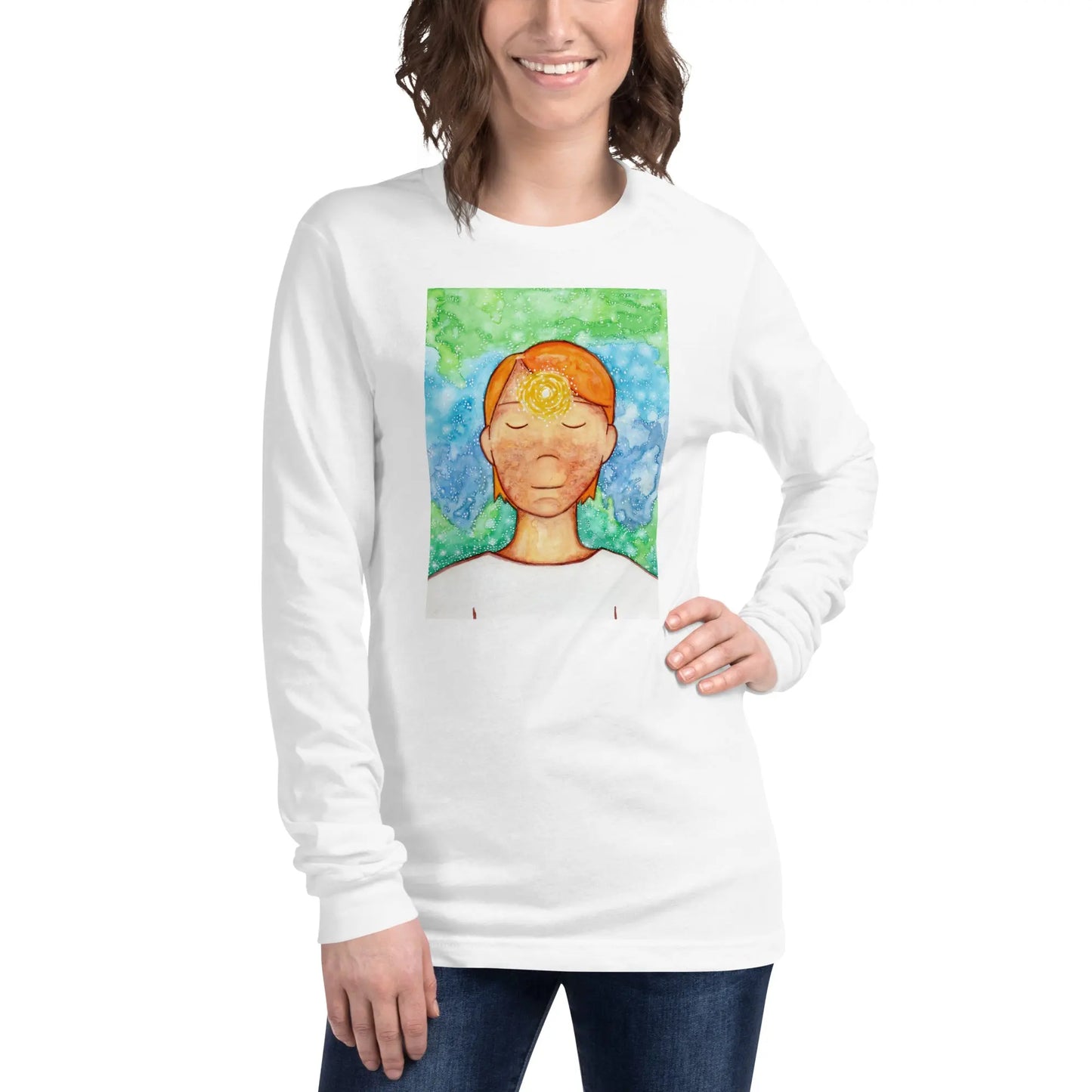 Unisex Long Sleeve Tee (the brow chakra)