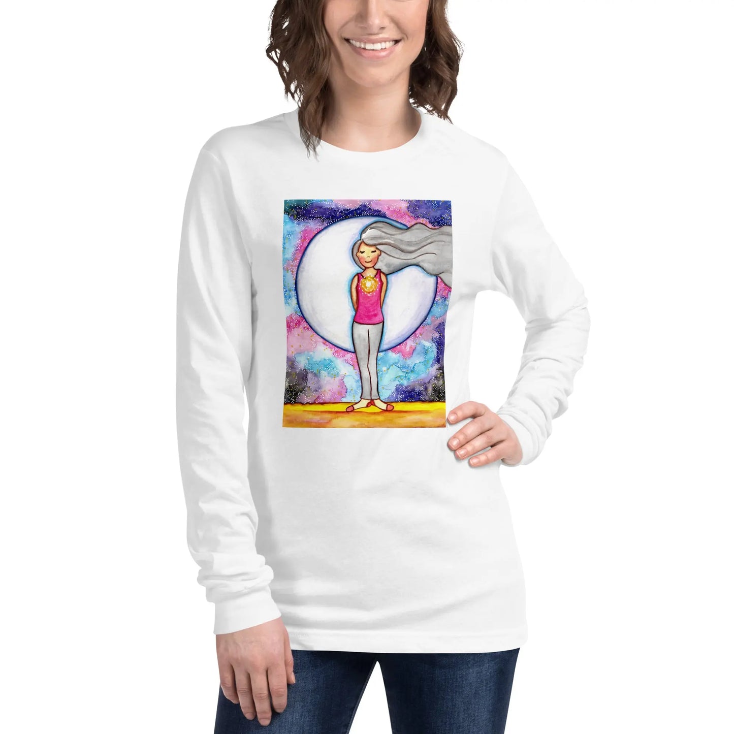 Unisex Long Sleeve Tee (the crown chakra)