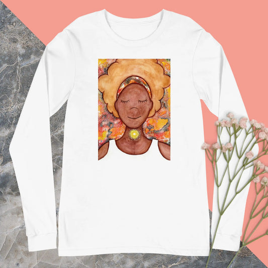 Unisex Long Sleeve Tee (the throat chakra)