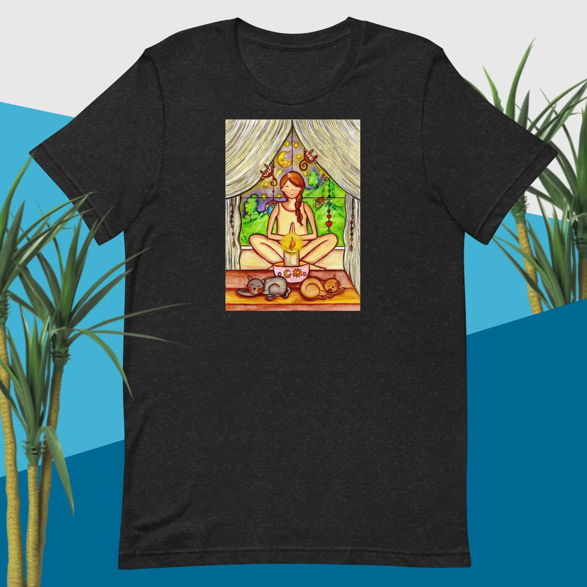 Unisex Staple T-Shirt (meditating on a still flame)