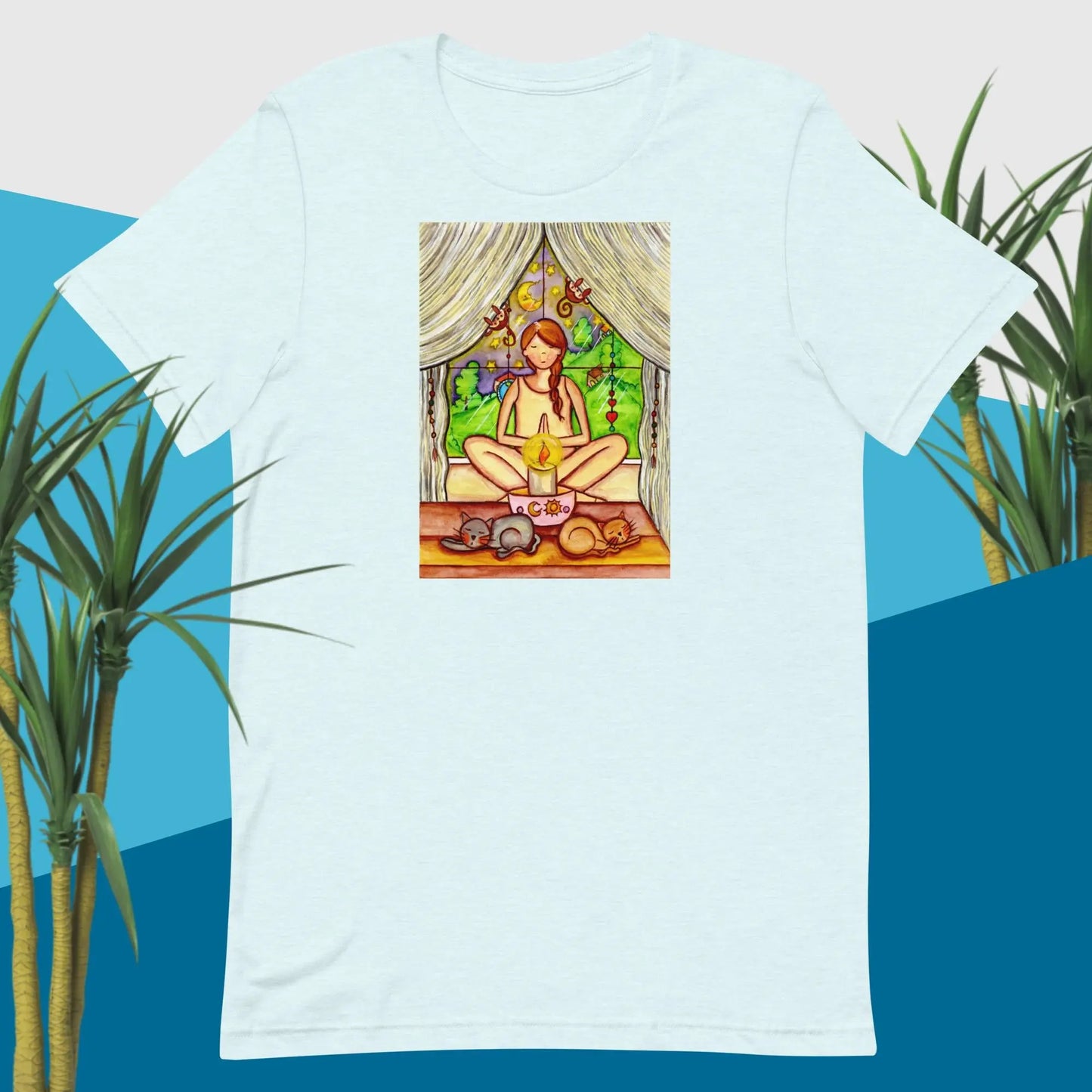 Unisex Staple T-Shirt (meditating on a still flame)