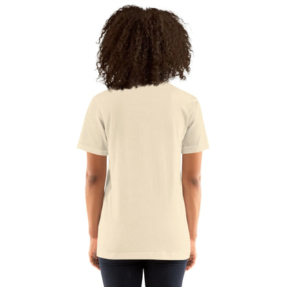Unisex Staple T-Shirt (cat and woman meditating)