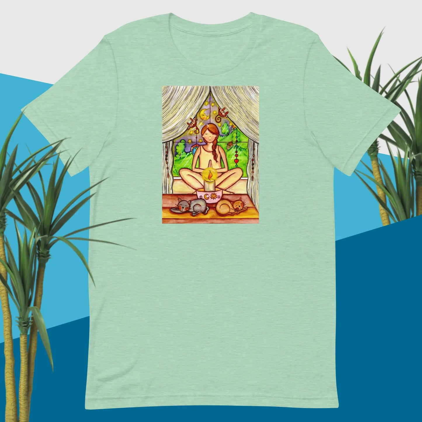 Unisex Staple T-Shirt (meditating on a still flame)