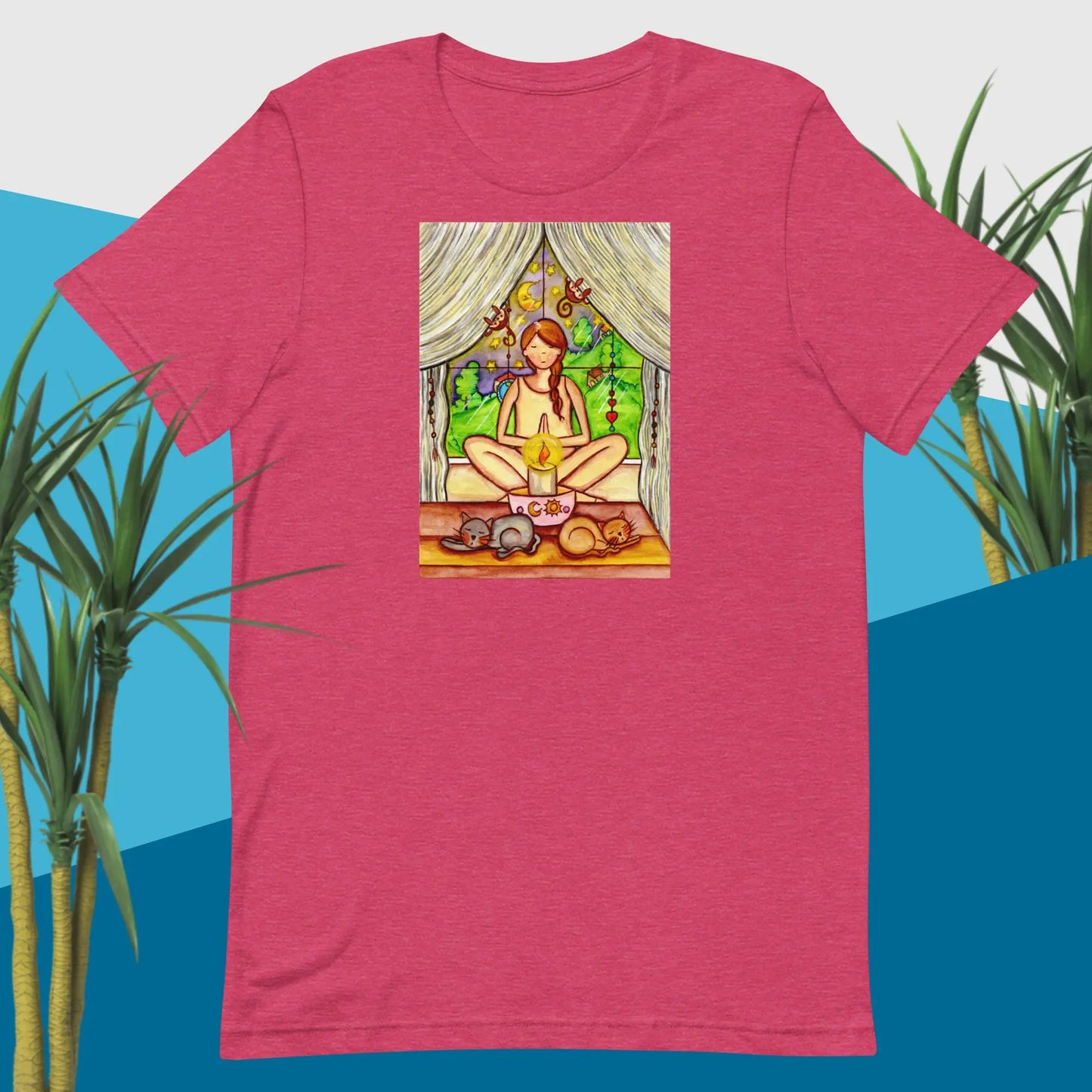 Unisex Staple T-Shirt (meditating on a still flame)