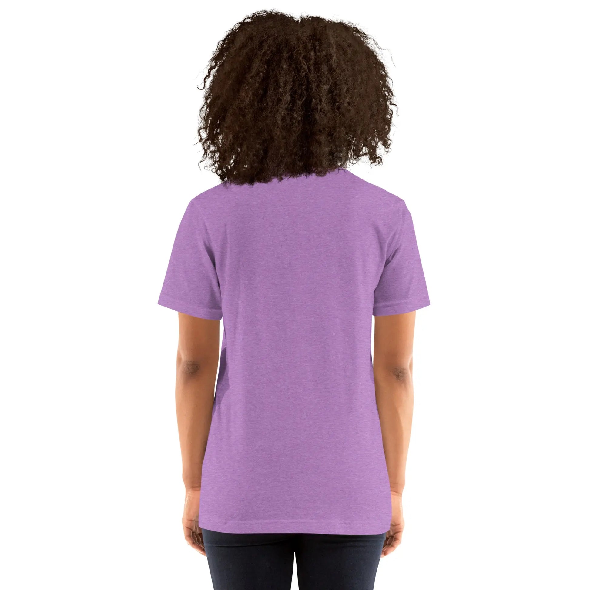 Unisex Staple T-Shirt (cat and woman meditating)
