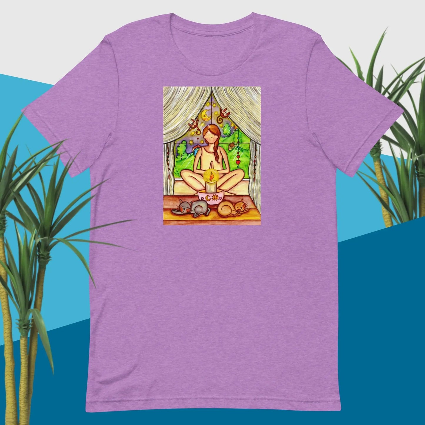 Unisex Staple T-Shirt (meditating on a still flame)