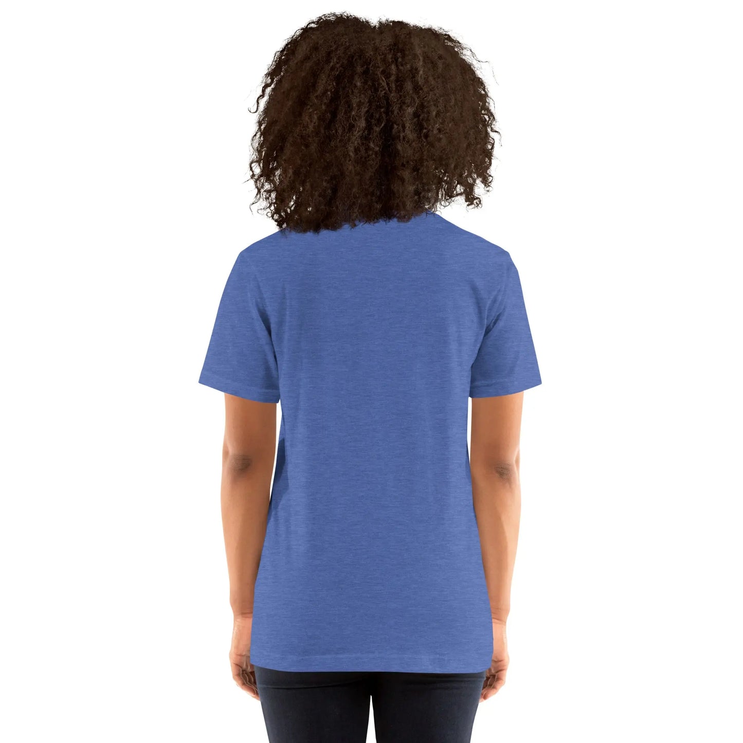 Unisex Staple T-Shirt (cat and woman meditating)