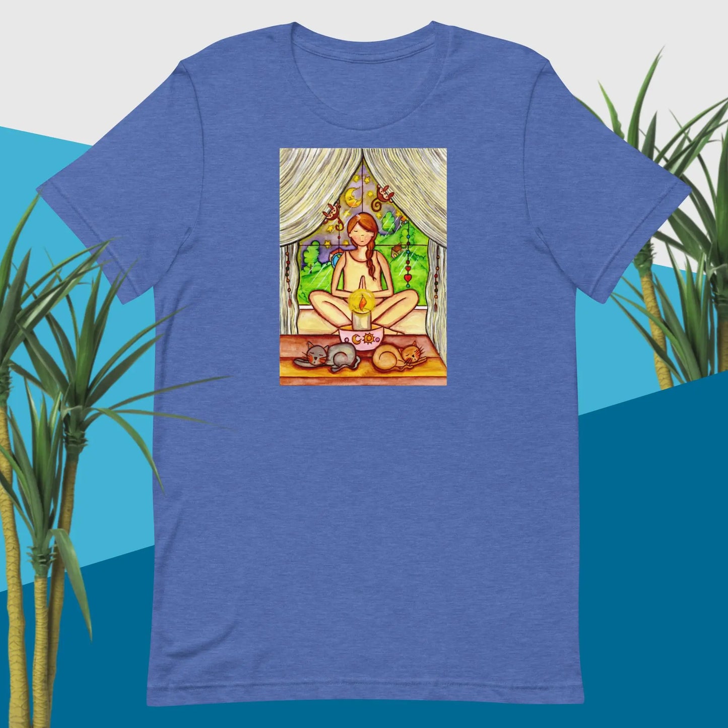 Unisex Staple T-Shirt (meditating on a still flame)