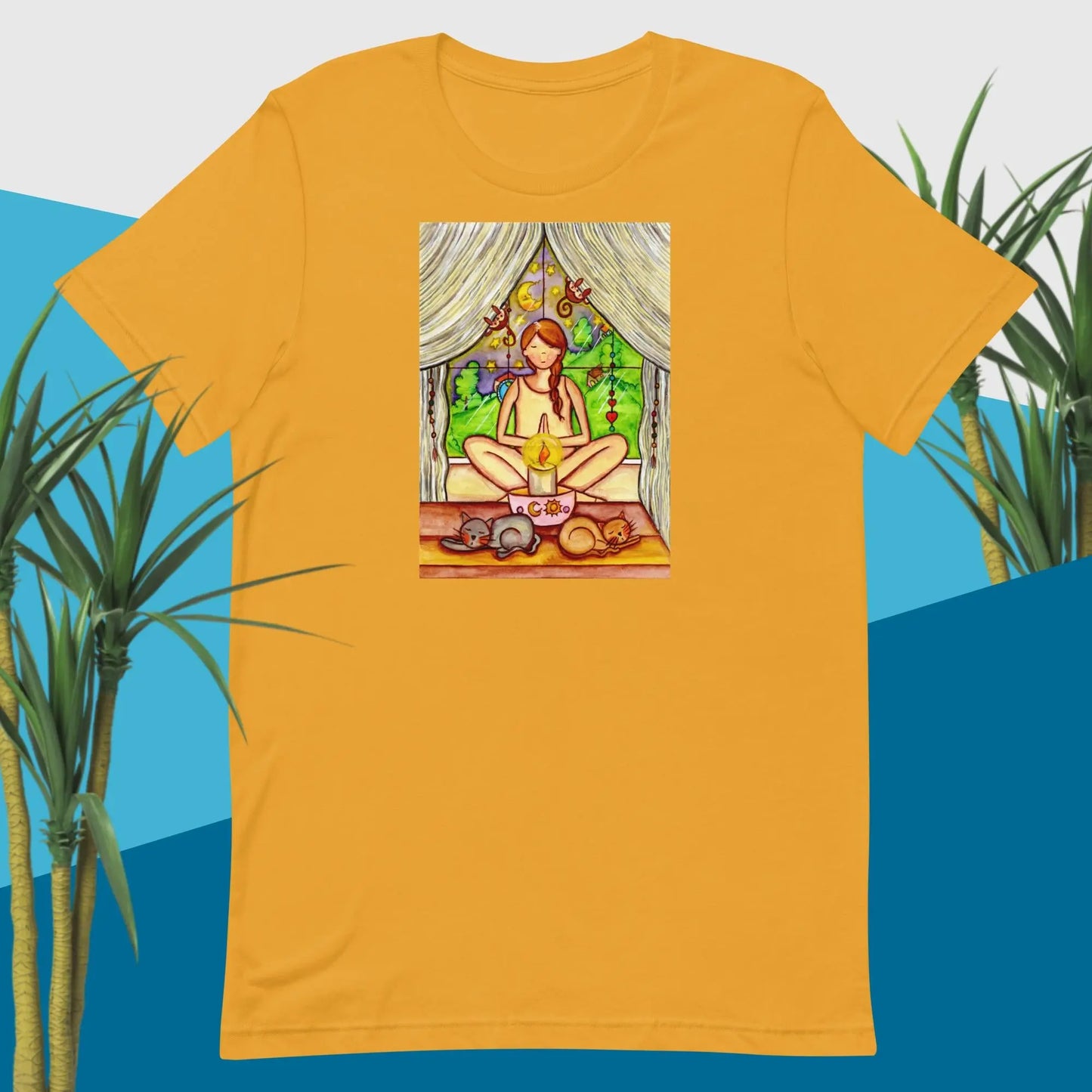 Unisex Staple T-Shirt (meditating on a still flame)