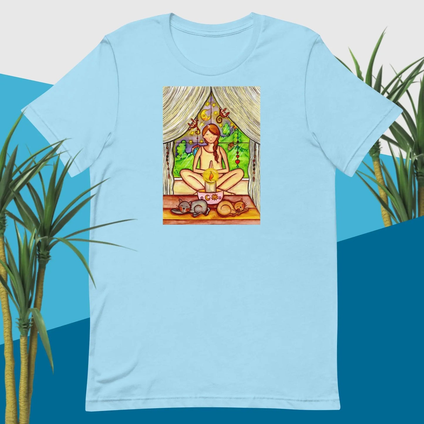 Unisex Staple T-Shirt (meditating on a still flame)