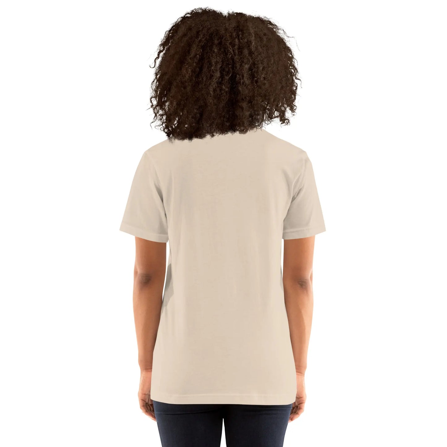 Unisex Staple T-Shirt (cat and woman meditating)