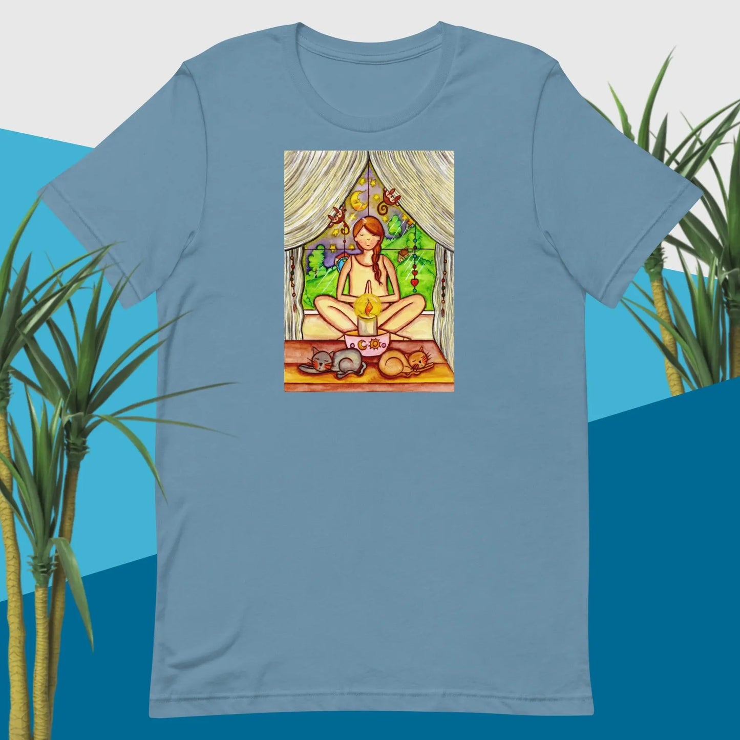 Unisex Staple T-Shirt (meditating on a still flame)