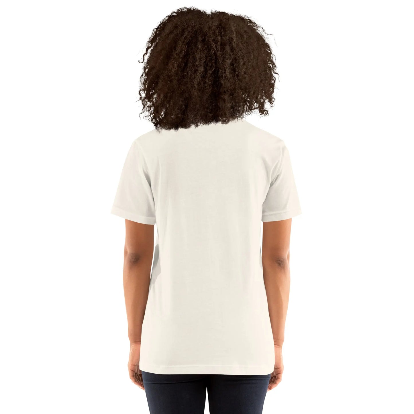 Unisex Staple T-Shirt (cat and woman meditating)