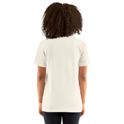 Unisex Staple T-Shirt (cat and woman meditating)