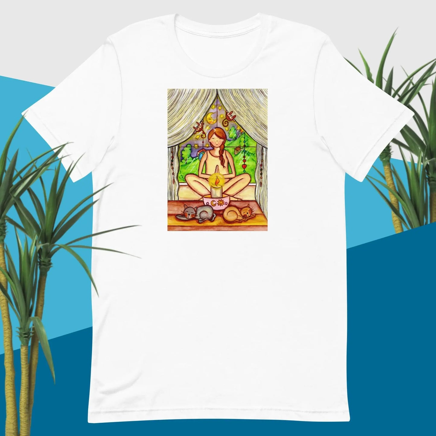 Unisex Staple T-Shirt (meditating on a still flame)