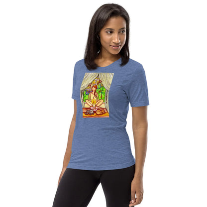 Unisex Tri-Blend T-shirt (meditating on a still flame)