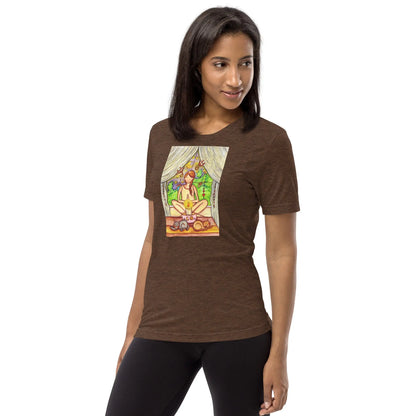 Unisex Tri-Blend T-shirt (meditating on a still flame)