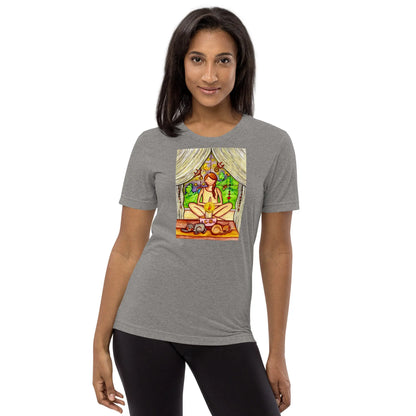 Unisex Tri-Blend T-shirt (meditating on a still flame)