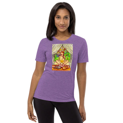 Unisex Tri-Blend T-shirt (meditating on a still flame)