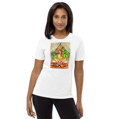 Unisex Tri-Blend T-shirt (meditating on a still flame)