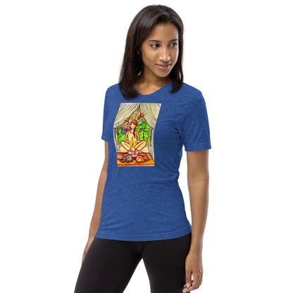 Unisex Tri-Blend T-shirt (meditating on a still flame)