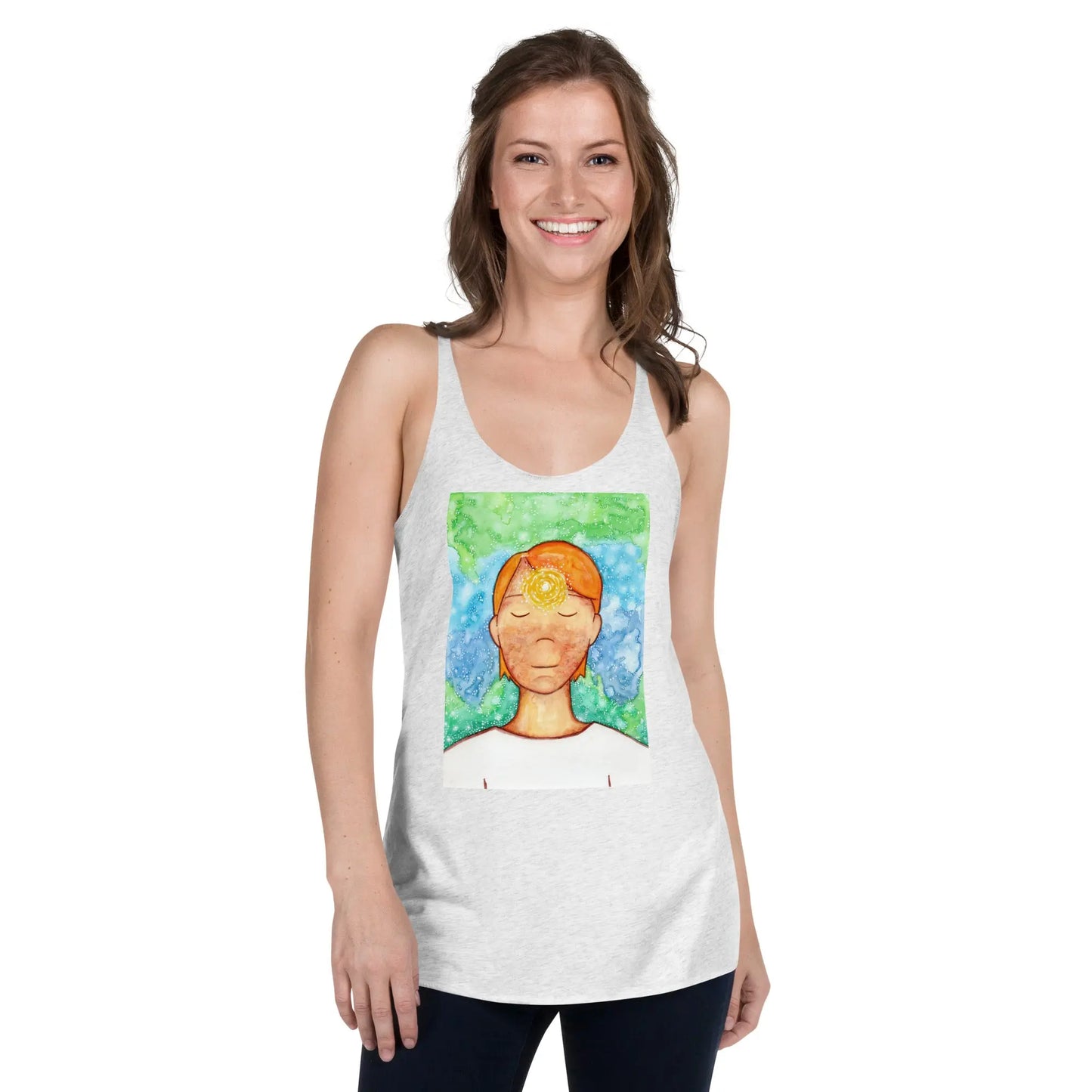 Women's Racerback Tank Top (the brow chakra)