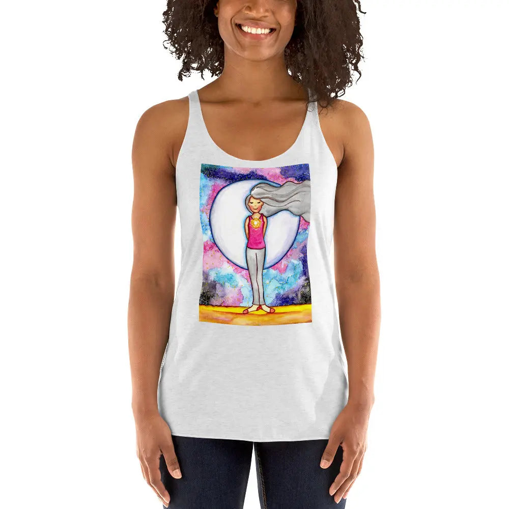 Women's Racerback Tank Top (the heart chakra)