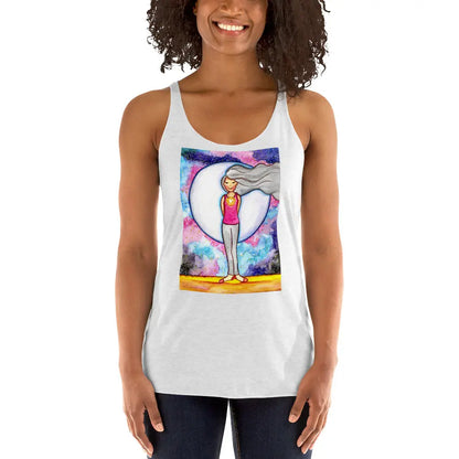 Women's Racerback Tank Top (the heart chakra)