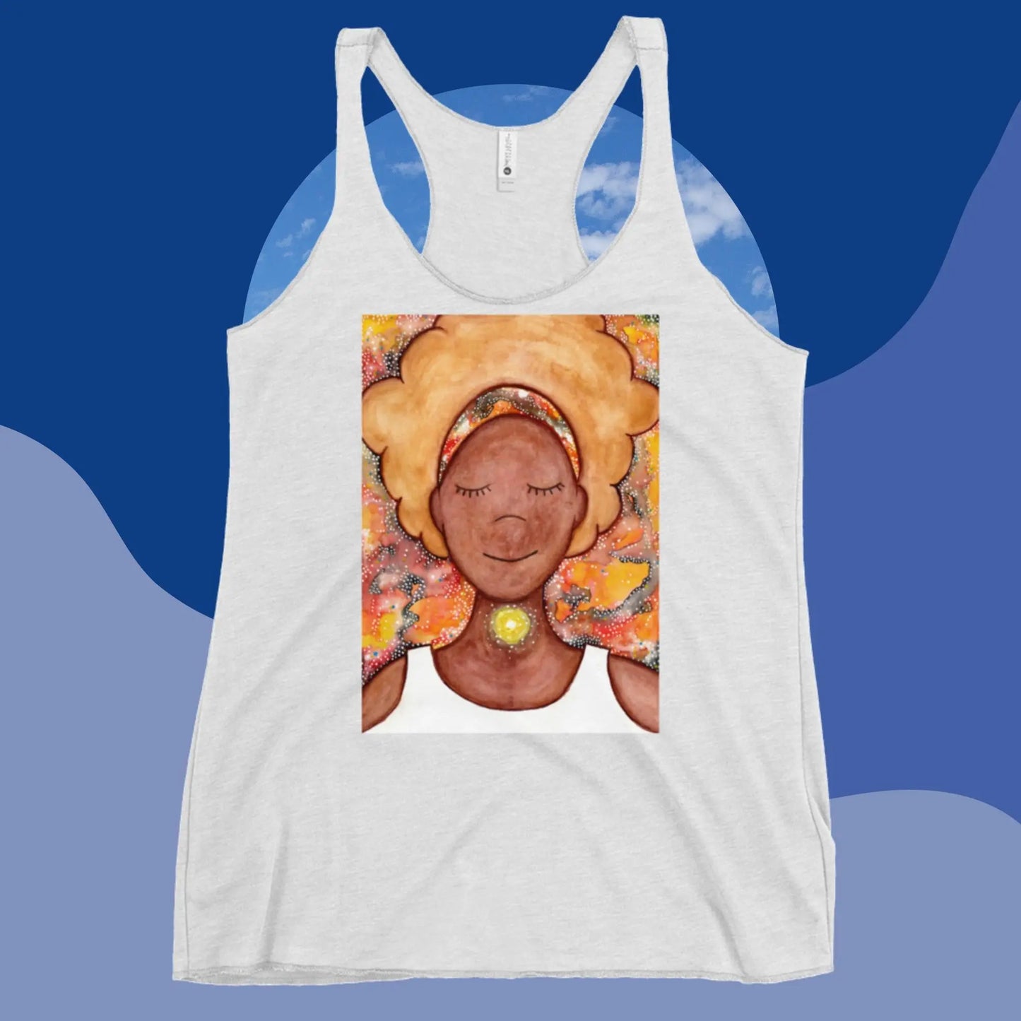Women's Racerback Tank Top (the throat chakra)