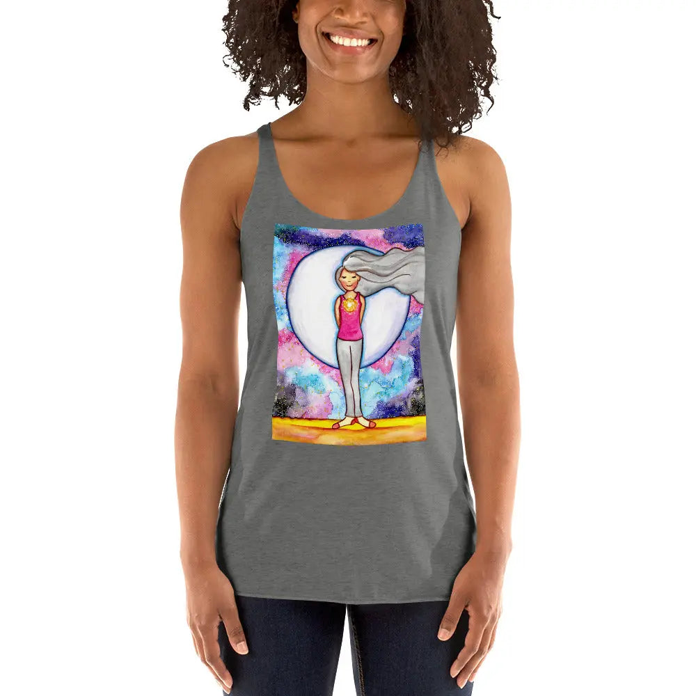 Women's Racerback Tank Top (the heart chakra)