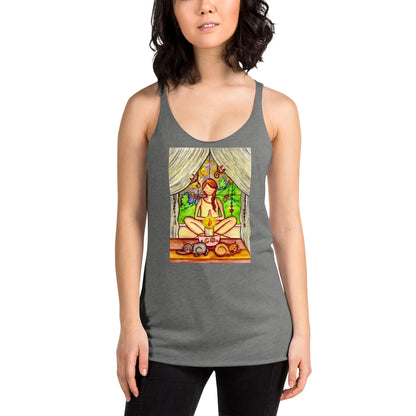Women's Racerback Tank Top (meditating on a still flame)