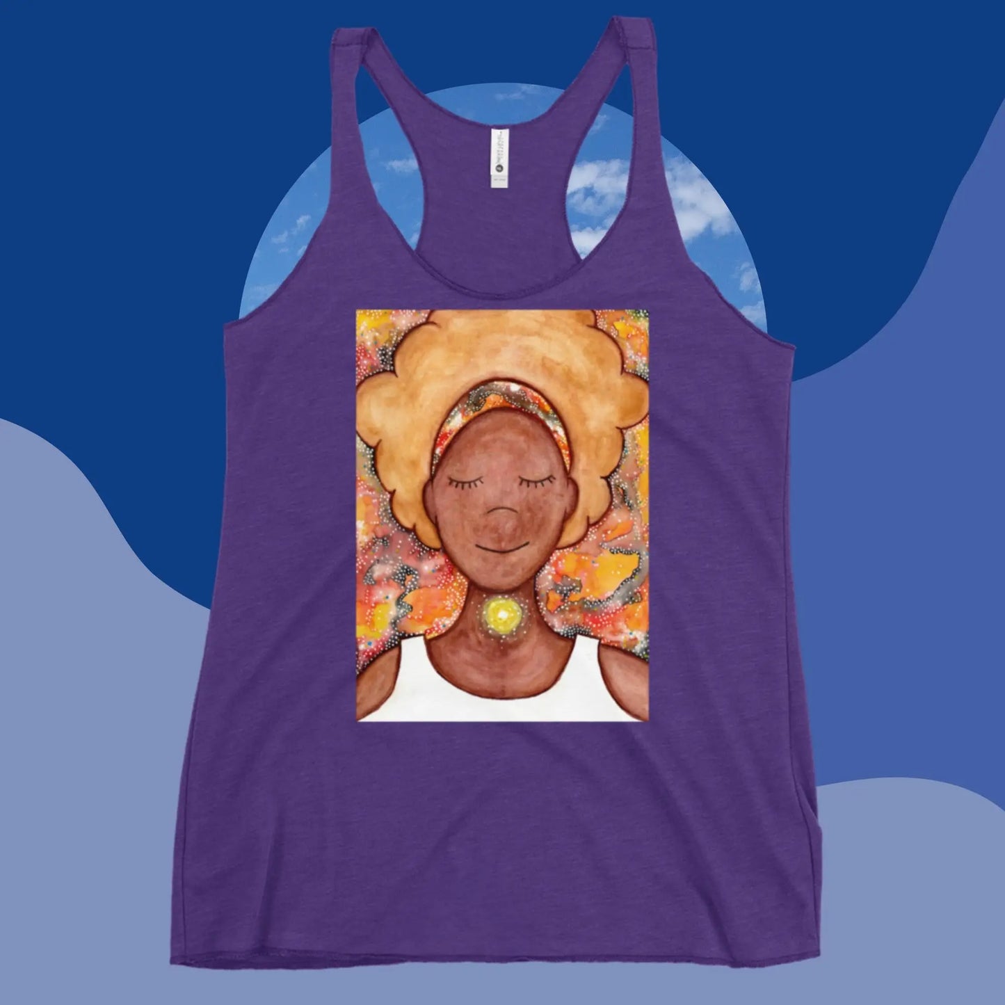Women's Racerback Tank Top (the throat chakra)
