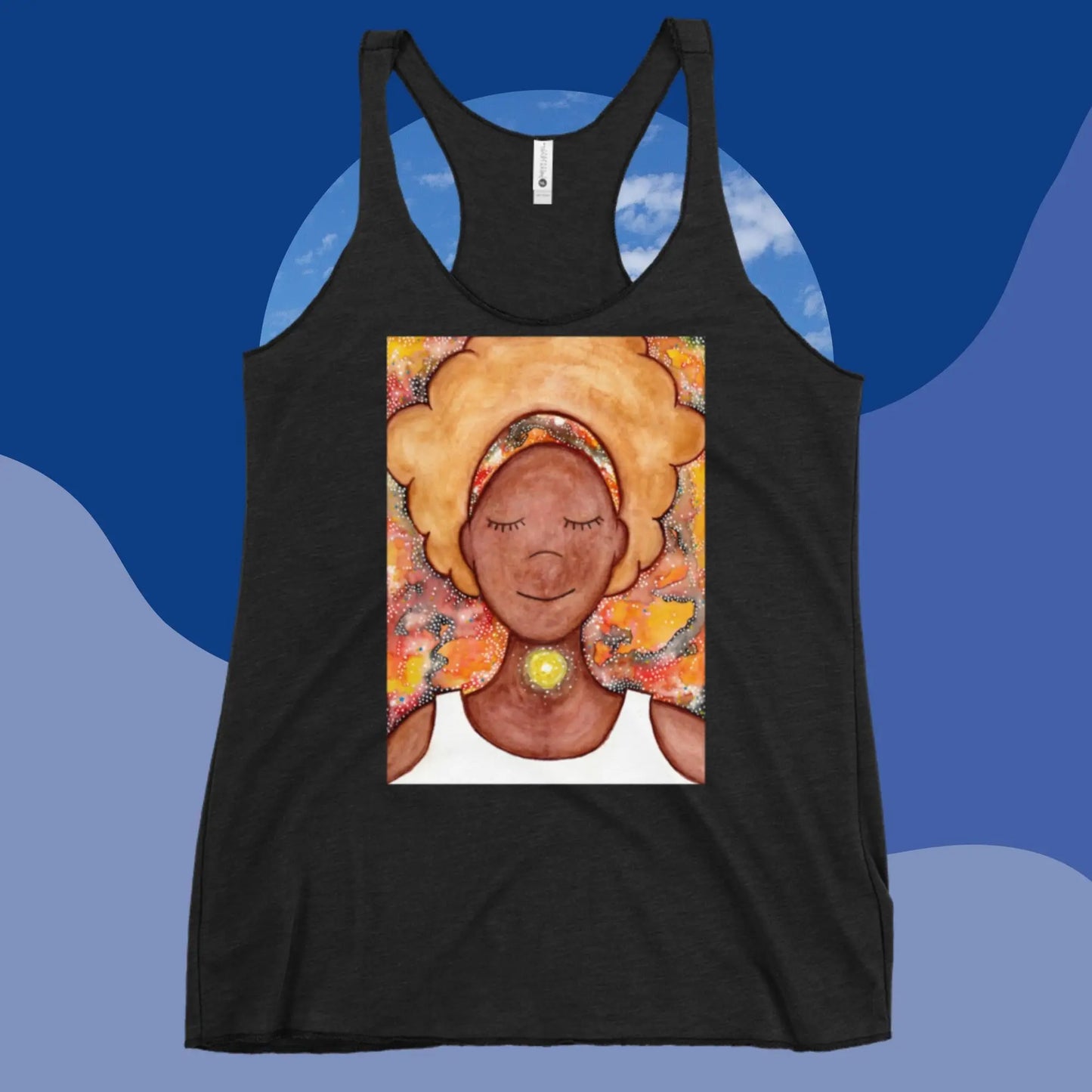 Women's Racerback Tank Top (the throat chakra)