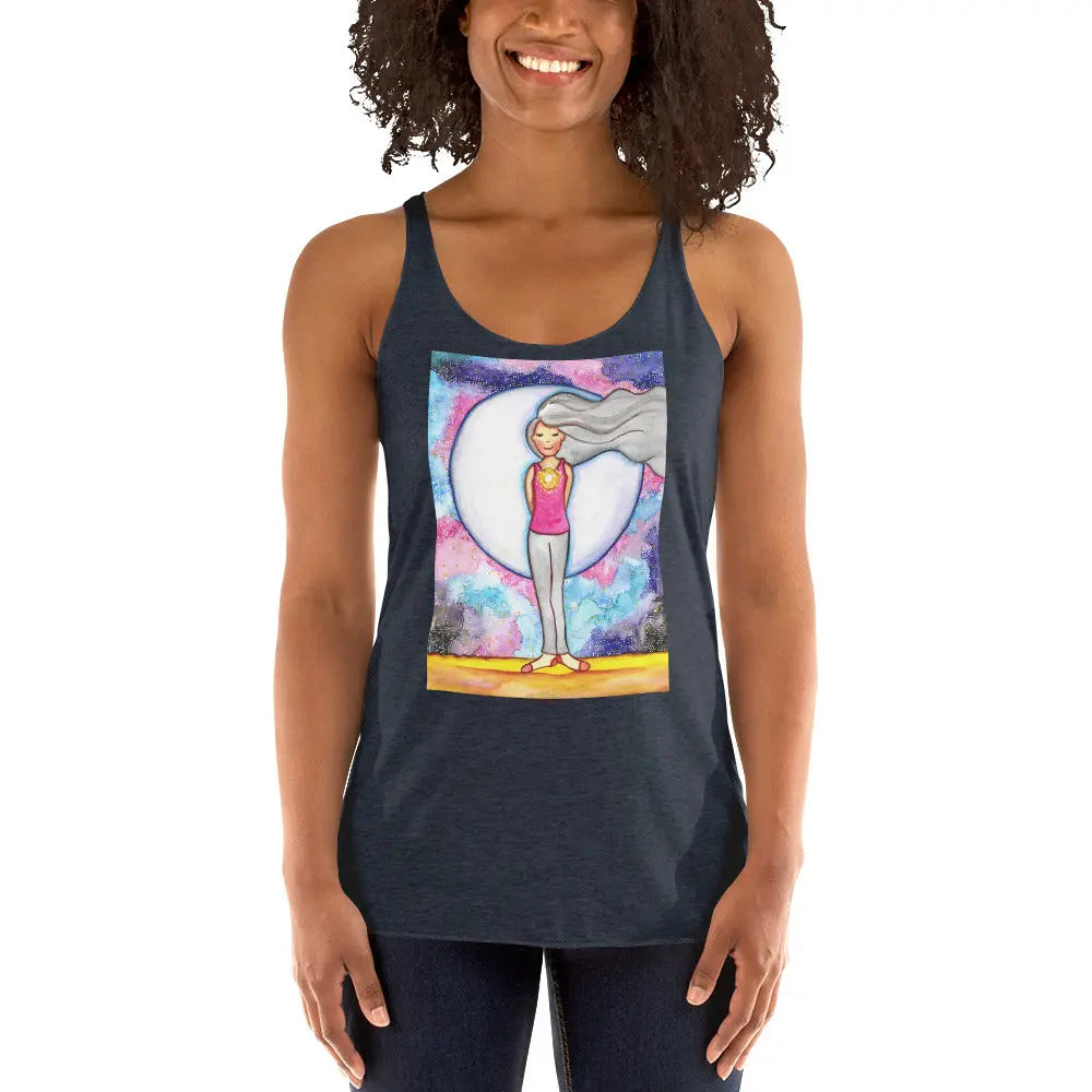 Women's Racerback Tank Top (the heart chakra)